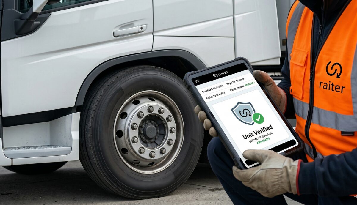 Verificación de unidad desde la app Raiter